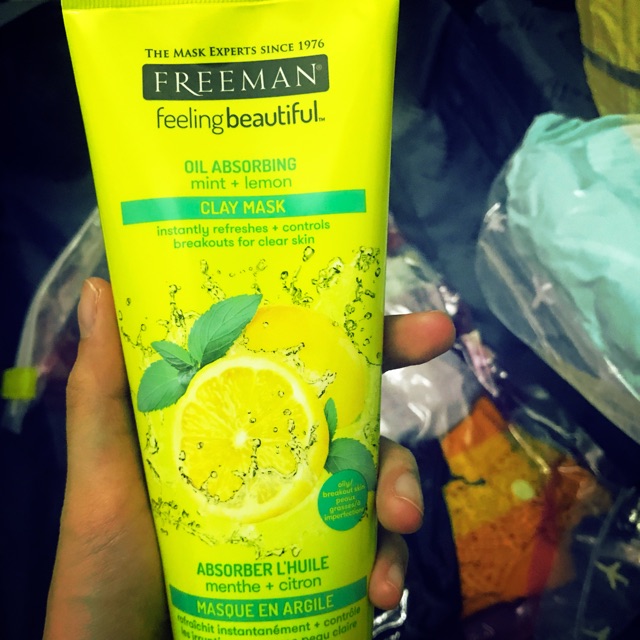 MẶT NẠ DƯỠNG DA FREEMAN FEELING BEAUTIFUL OIL ABSORBING MINT LEMON CLAY MASK