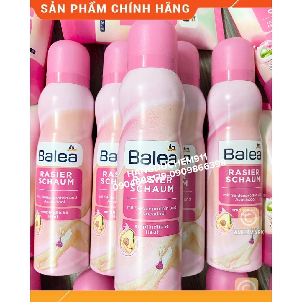 Bọt tẩy wax lông Balea Rasiergel nha đam bơ nội địa Đức