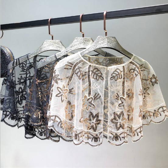 ❤️giảm 20k ❤️Aó choàng Ren đính hạt sang trọng.văn phòng , đi chơi,dự tiệc .enT shop89