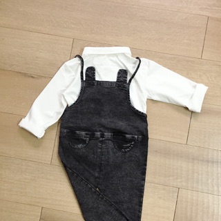 Set yếm jean bé trai
