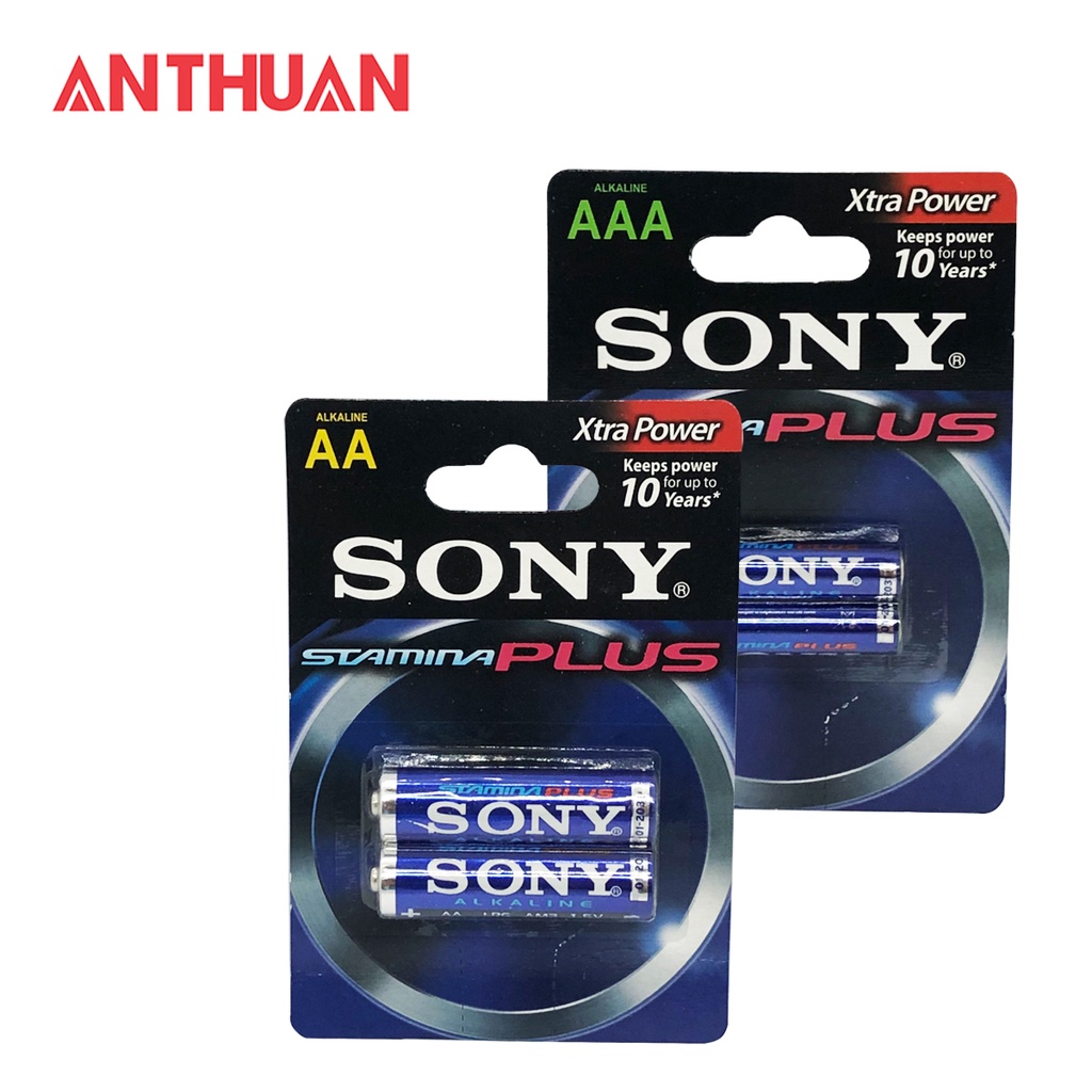 Pin Sony Stamina Plus Extra power AA,AAA LR6, LR03 an toàn với môi trường - Vỉ