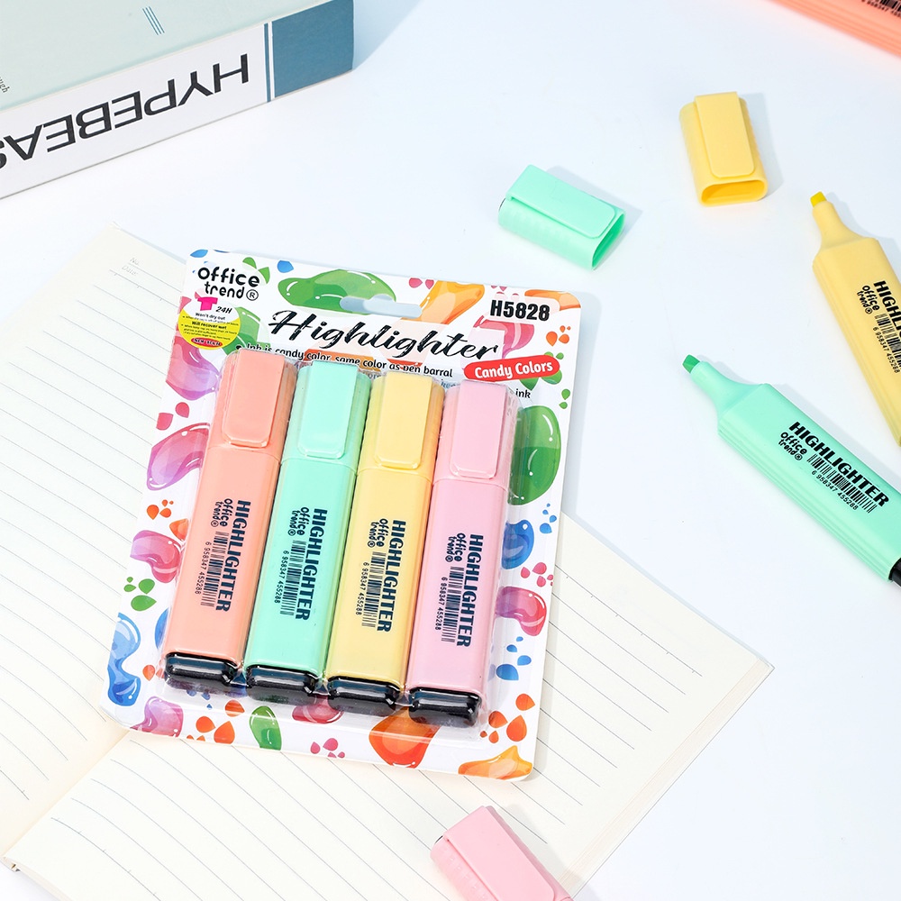 Bút highlight Bút đánh dấu highlight dạ quang 12 màu lựa chọn Màu Sắc Macaron Dành Cho Học Sinh