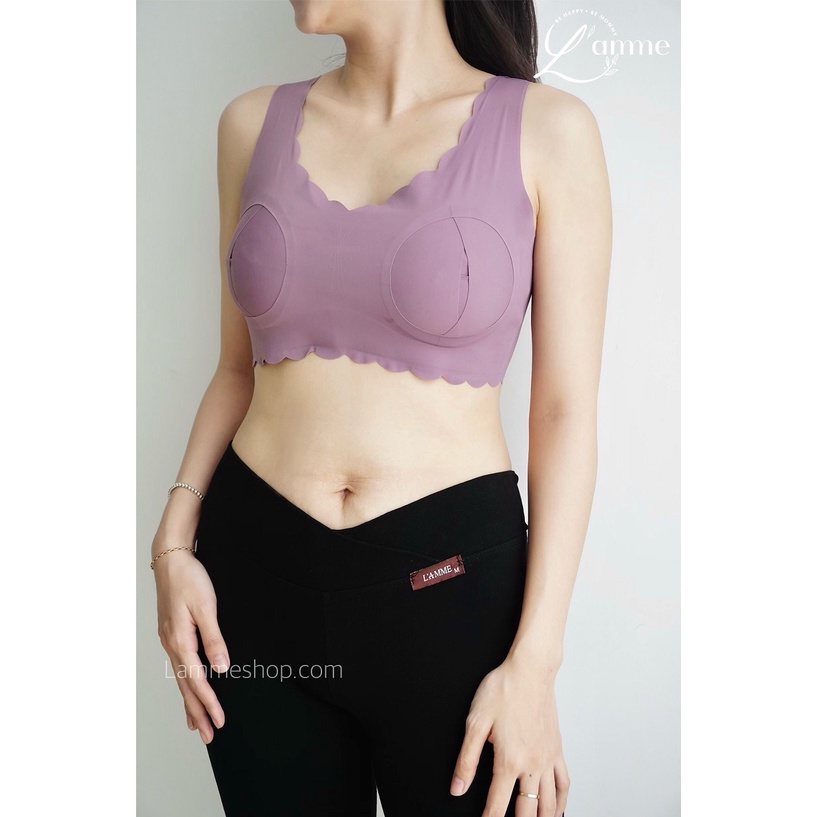 Áo hút sữa chất liệu su đúc cao cấp mềm nhẹ, định hình ngực tốt chống chảy xệ, thoáng khí by LAMME
