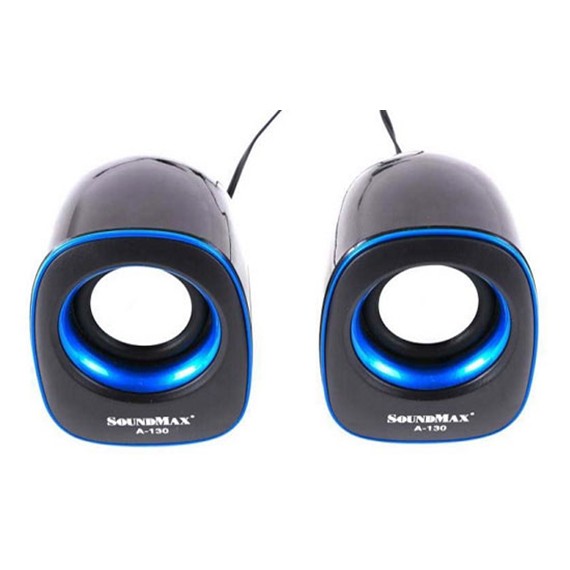 Loa máy tính SoundMax A-130 (Đen viền xanh)