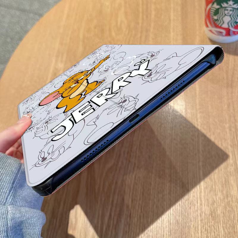 Bao Da Máy Tính Bảng In Hình Tom Và Jerry Cho apple ipad air ipad mini 123456 Bao Da Máy Tính Bảng Thời Trang Cho ipad 8.3inch 9.7inch 11inch 10.2inch Ốp