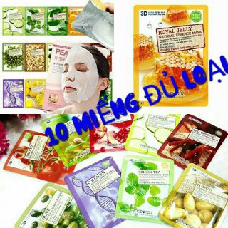 COMBO 10 MIẾNG ĐẮP MẶT NẠ COLLAGEN 3D HÀN QUỐC