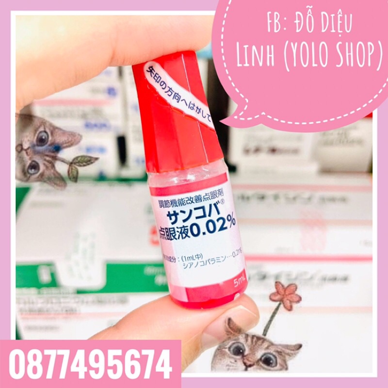Nước nhỏ mắt Sancoba 0.02%  của Santen Nhật Bản