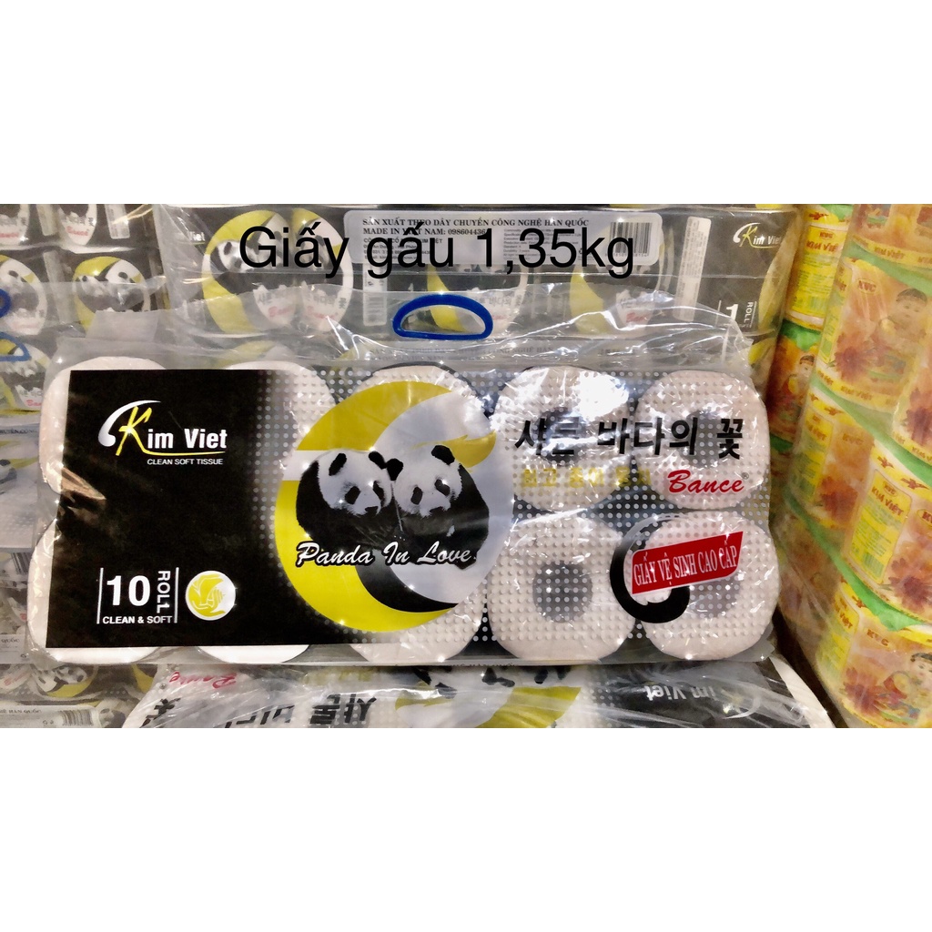 Giấy vệ sinh cuộn 3 lớp bọc từng cuộn Kim Việt Hải Phòng có lõi nặng tay - cocochang