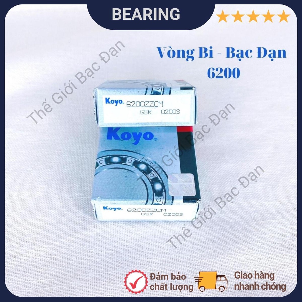 Vòng bi bạc đạn 6200 ZZCM KOYO - hàng đẹp - chất lượng cao - Thế Giới Bạc Đạn