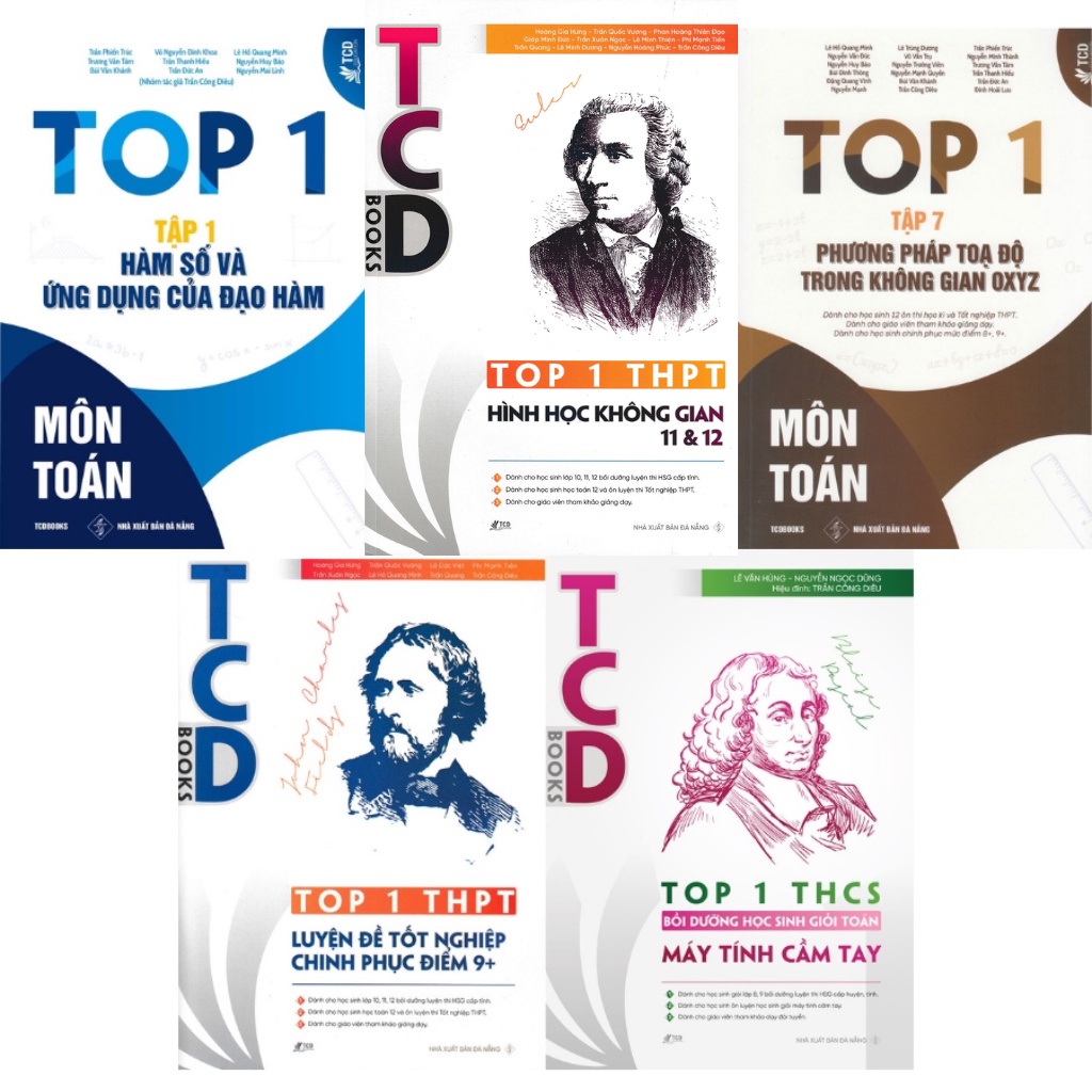Sách - Combo Toán TOP 1 THCS &amp; THPT (Bộ 5 cuốn)
