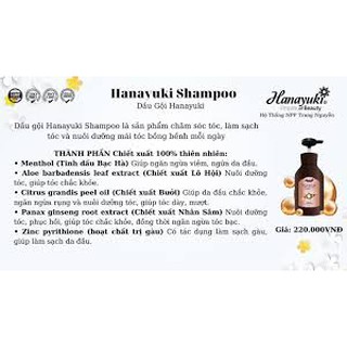 DẦU GỘI DƯỠNG TÓC HANAYUKI ( CHÍNH HÃNG )