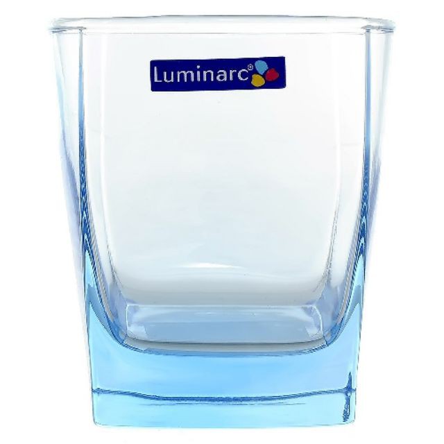 Bộ 6 cốc thủy tinh đáy vuông xanh Luminarc - 300ml
