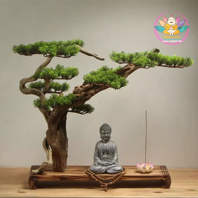 🌺Tượng Đá Phật Thích Ca- Đá Xám - Trang Trí Hồ Thủy Sinh  - Cao 16cm