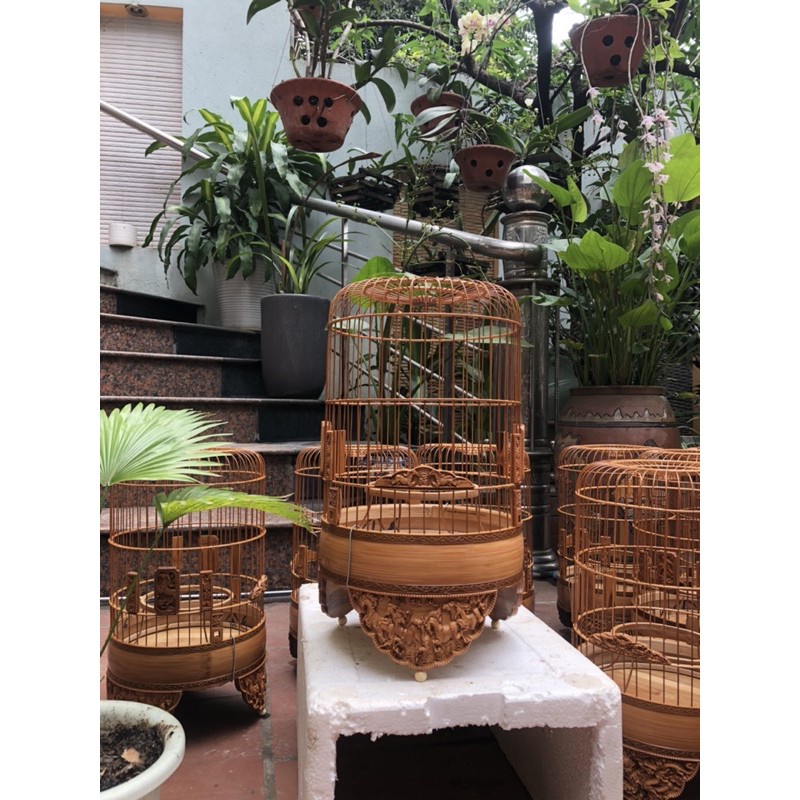 LỒNG CHIM KHUYÊN - LỒNG CHIM ĐỤC BÁT MÃ BẰNG TRE ĐẸP