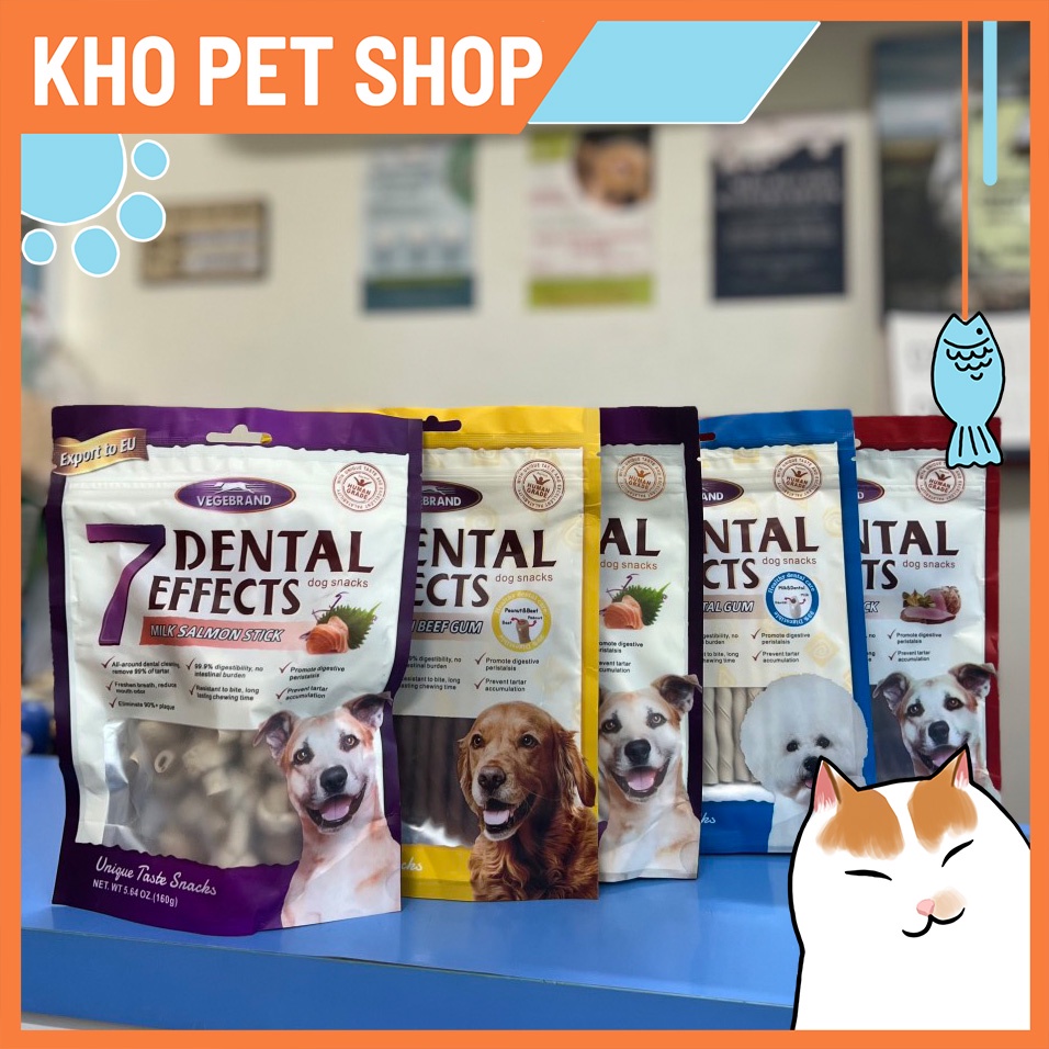 Thanh nhai cho chó 7 Dental Effects (gói TO 160g)