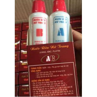 Nước Rửa Nữ Trang AB ( Vàng, Bạc, Platin )-Không Hao Vàng -Mua 10 Tặng 1