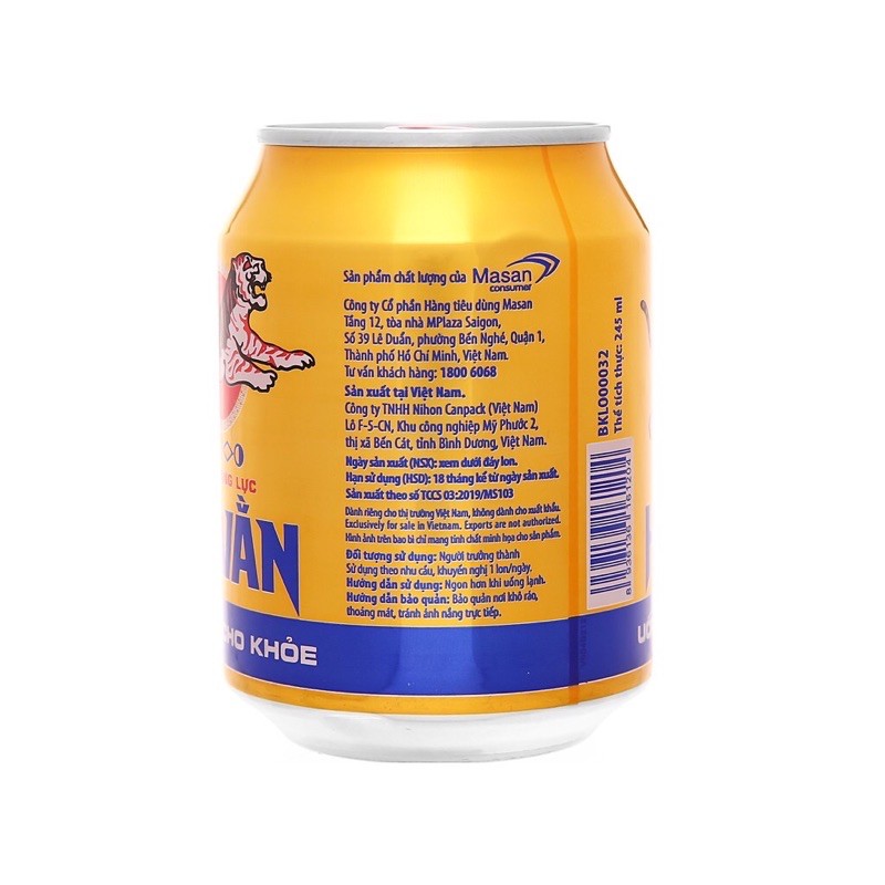 nước tăng lực hổ vằn hương dứa 250ml