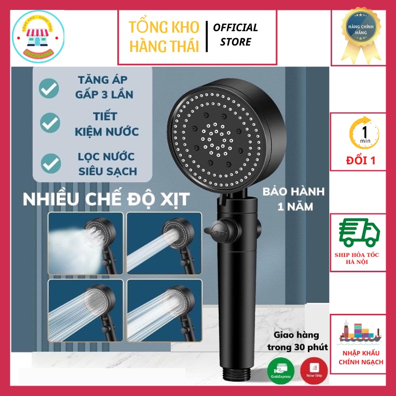 Vòi Sen Tăng Áp Vòi Hoa Sen 5 Chế Độ Giúp Tăng Lực Nước , Tiết Kiệm Nước VS2 ( SP200239) , VS3 (SP200241)
