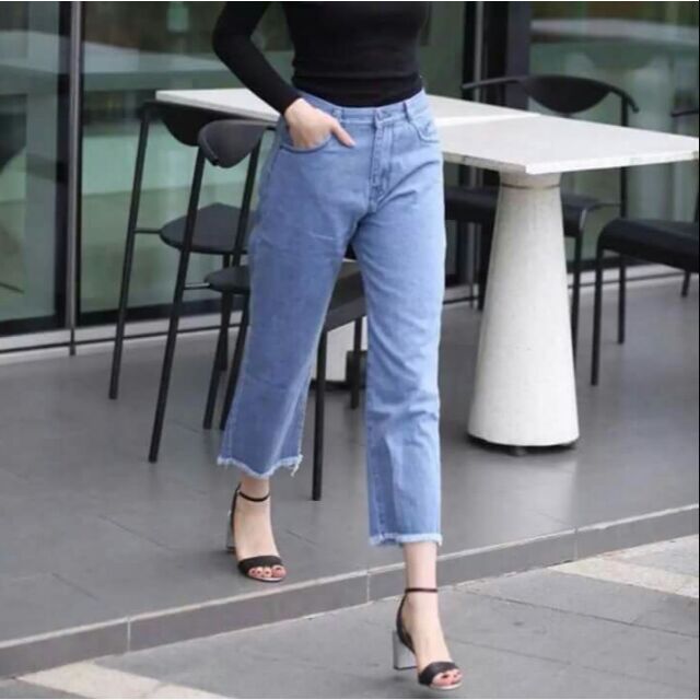 🔴 Quần bò baggy, quần jean nữ ống rộng, quần thụng nữ