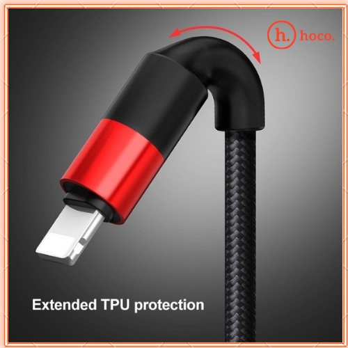Cáp Sạc Hoco X26 Chính Hãng - Dây Sạc Nhanh 2.4A Dây Dù Chống Đứt Dài 1M, hỗ trợ truyền dữ liệu cho hầu hết các dòng máy