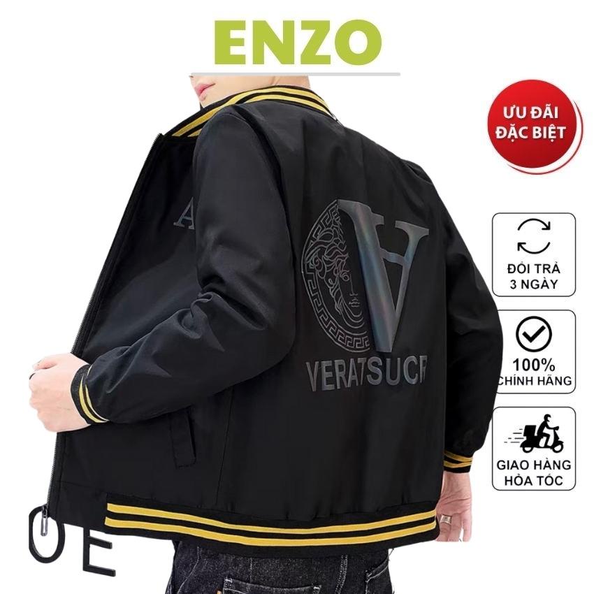 Áo khoác bomber nam dù 2 lớp form rộng big size hoạ tiết cao cấp _ ENZO