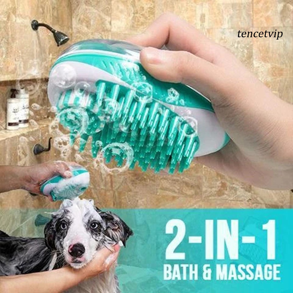 Bàn chải tắm cho thú cưng 2 trong 1 tiện lợi