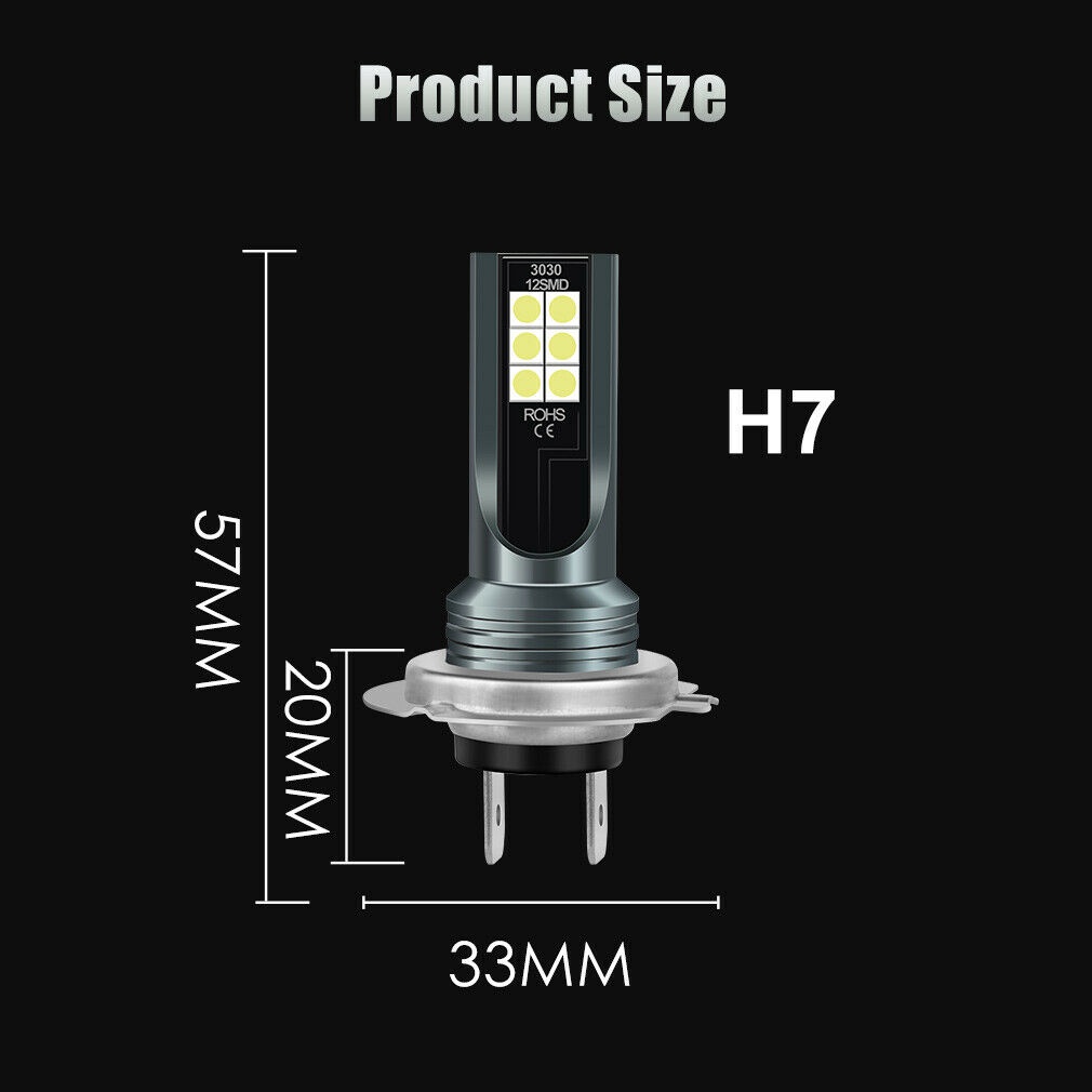 Đèn Led Gầm Sương Mù Ô Tô Chân H7 - Đèn Pha Xe Máy 6500K Ánh Sáng Trắng