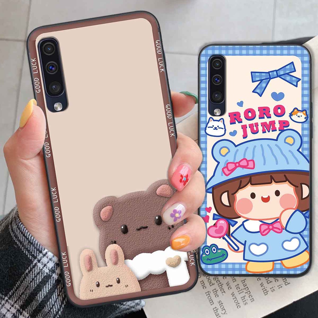 Ốp Samsung A30s / A50 / A50s / A70 bear brick, gấu đáng yêu, dễ thương