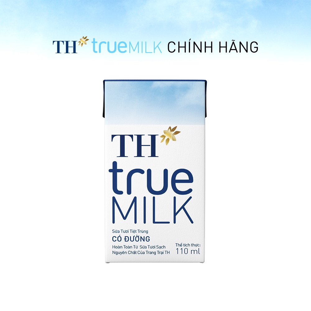 Thùng 48 hộp sữa tươi tiệt trùng có đường TH True Milk 110ml (110ml x 48)