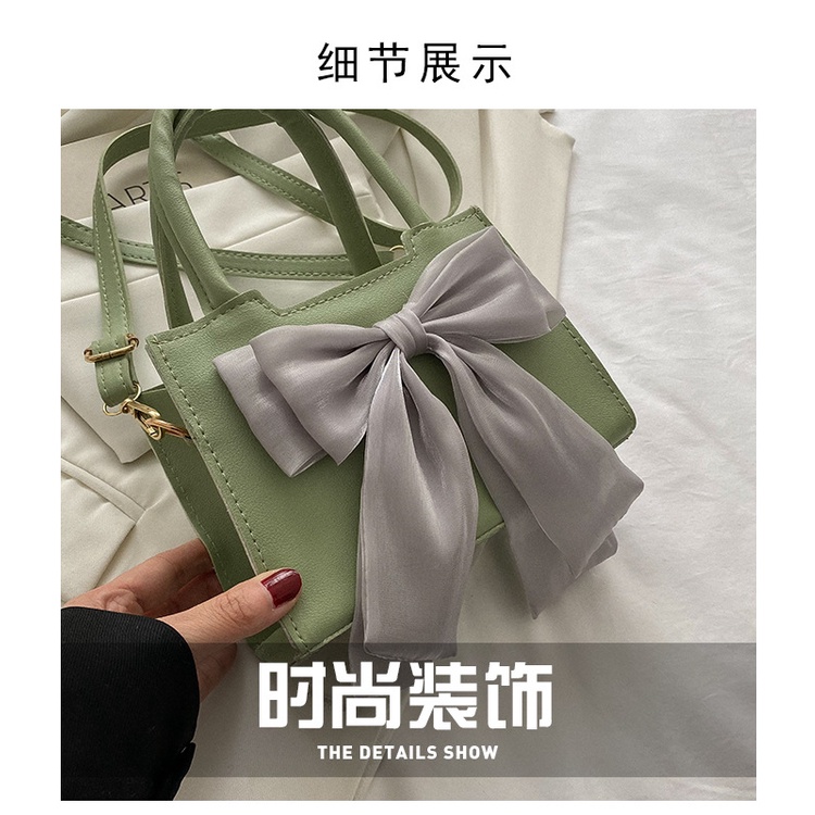 Túi Đeo Chéo Vai Nhỏ Thắt Nơ Thời Trang Dễ Phối Đồ Cho Nữ