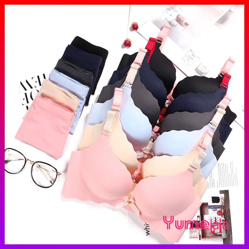 Áo lót su đúc Không gọng Viền sóng QUYẾN RŨ Thắt nơ