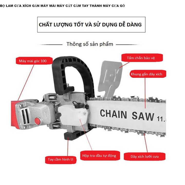Lưỡi Cưa Xích Gắn Máy Mài Cầm Tay CHAIN SAW