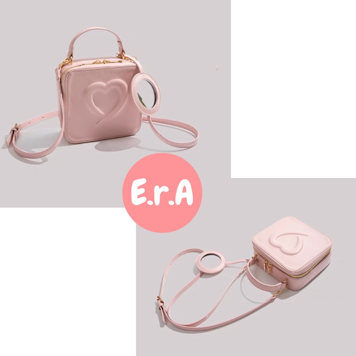 Túi Đeo Chéo Nữ ERASHOP 079897 - Vuông Trái Tim Xinh Xắn, Tiện Dụng, Siêu Rẻ Đẹp
