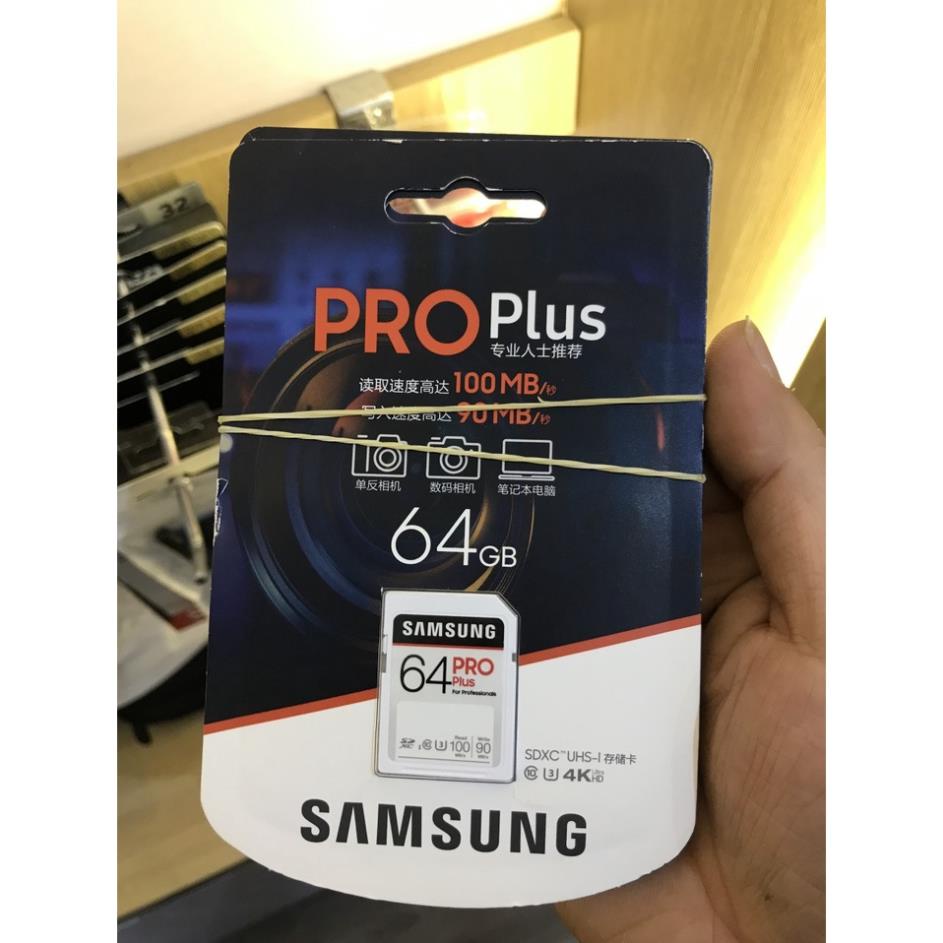 Thẻ Nhớ SDXC 32GB 64GB 128GB 256GB Samsung PRO Plus Class10 U3 (Đọc 100MB/s) - BH 5 Năm