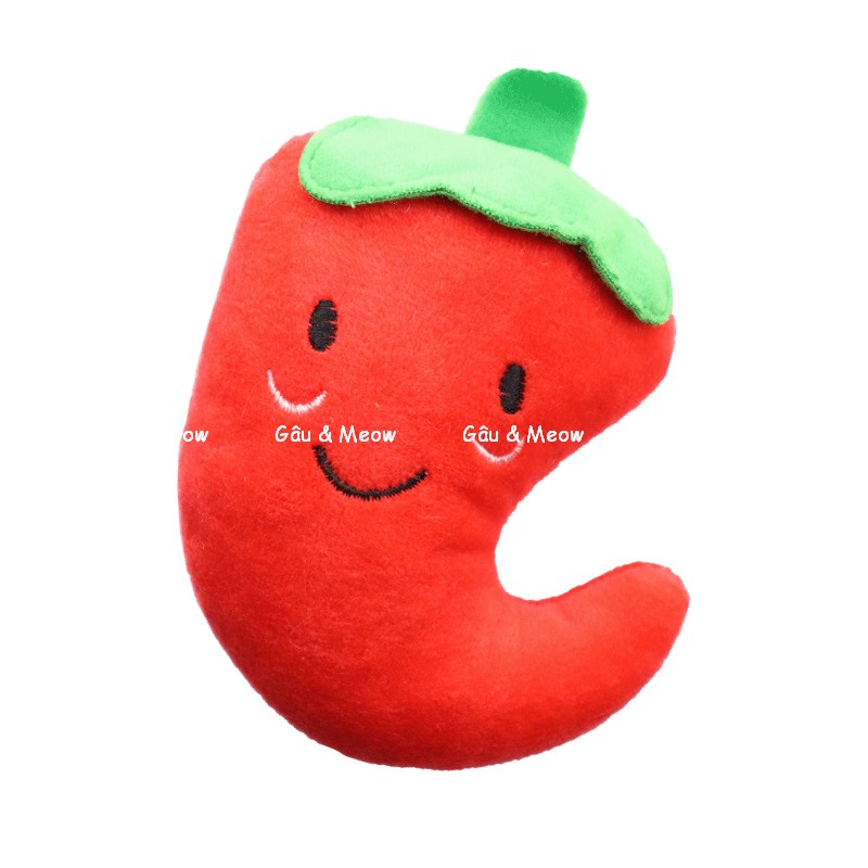 Đồ chơi thú cưng chó mèo thú bông và trái cây nhồi bông giúp vui vẻ giảm stress size mini bóp kêu