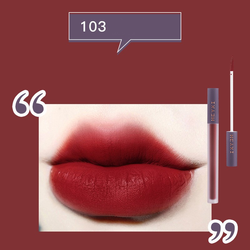 Son HEYXI Velvet Air Lip Glaze Matte Student Niche Son kem lì môi lâu trôi không thấm nước 20g HS5