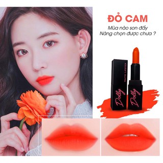 Blind Love [Đỏ Cam] Son Sáp Phủ Phấn Dolly Không Chì Màu Đỏ Cam