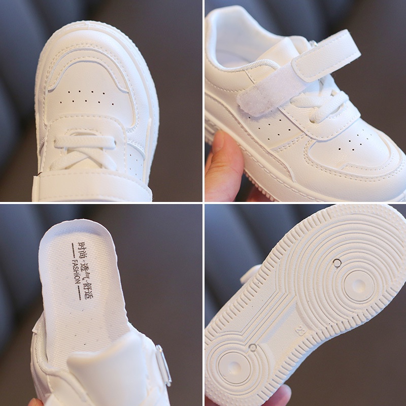 Giày thể thao SOFFNY đế mềm màu trắng nhiều mẫu tùy chọn cho bé 2-12 tuổi