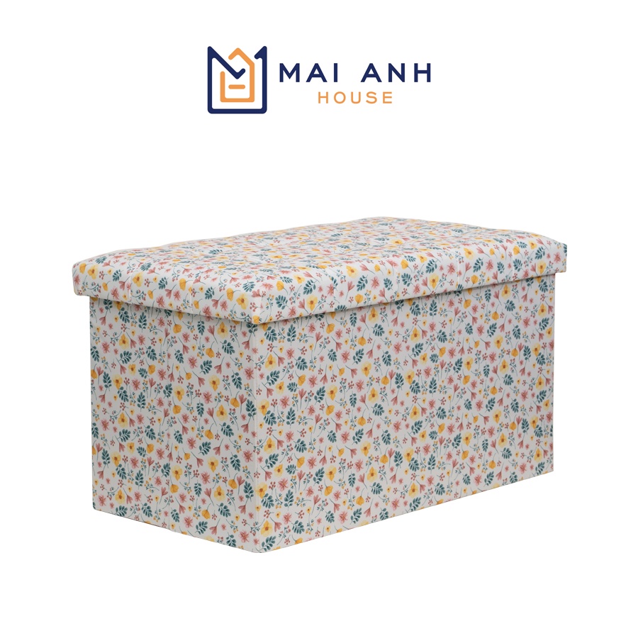 Ghế đôn dáng dài kiêm hộp đựng đồ gấp gọn Mai Anh House MA03