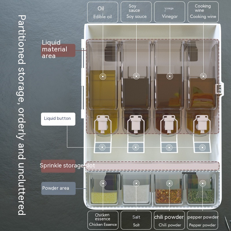 Kệ Đựng Lọ Gia Vị Gắn Tường Tiện Dụng Cho Nhà Bếp