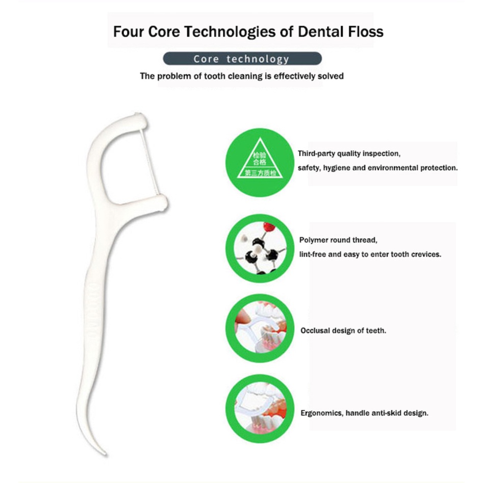 Set 50 Chỉ Nha Khoa Hình Chữ L Tiện Dụng Chất Lượng Cao