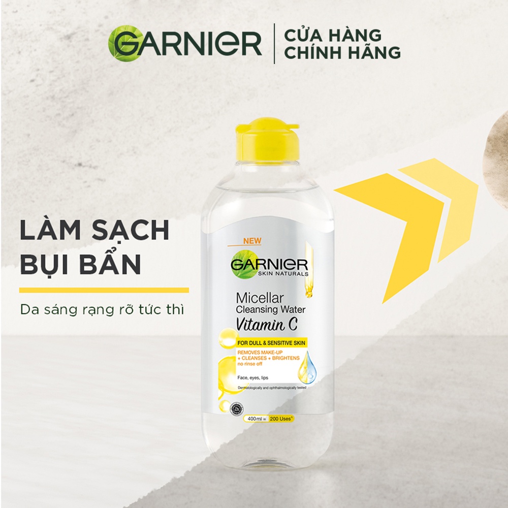 Nước tẩy trang làm sạch sâu dịu nhẹ & sáng da Vitamin C chiết xuất Yuzu Garnier Micellar Water 50ml | BigBuy360 - bigbuy360.vn