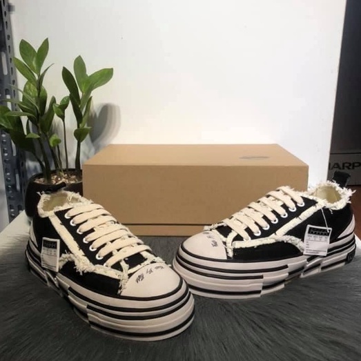 [Freeship-1.1 trung] Giày sneaker xVESSEL đế trắng style rách cao 3,5-4cm 1.1 đế gỗ | BigBuy360 - bigbuy360.vn