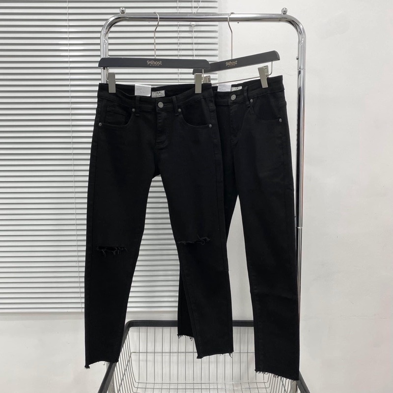 quần jeans nam rách co giãn quần jeans nam đen cao câp