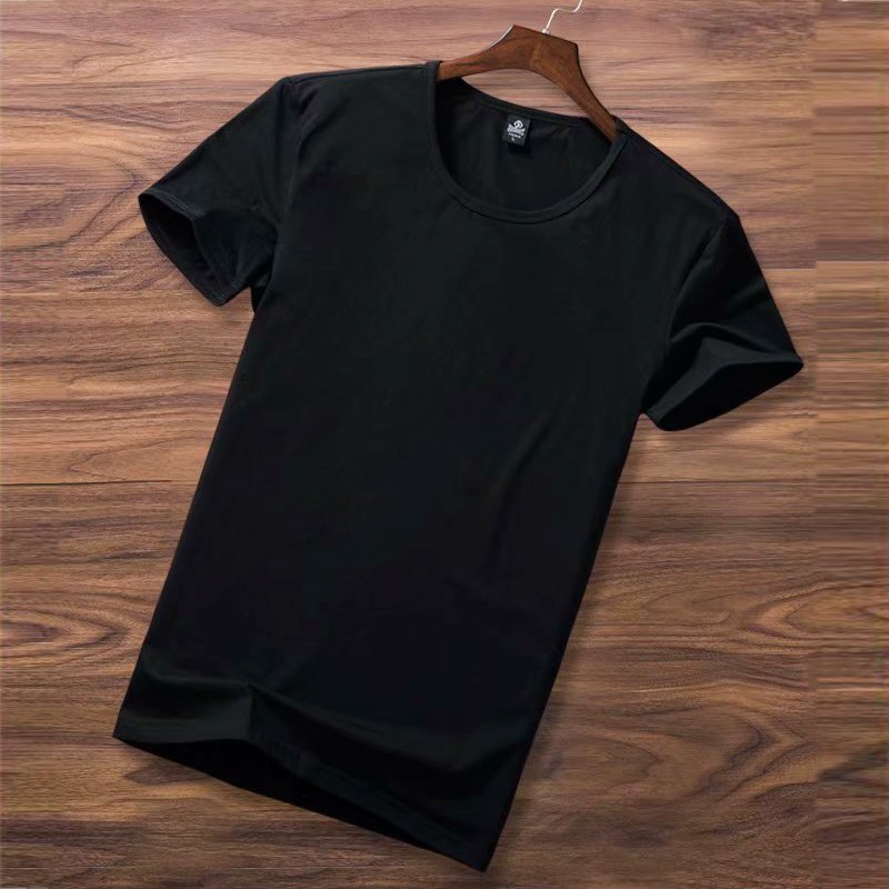 Áo thun dáng rộng tay ngắn cổ tròn màu trơn thời trang Hàn Quốc cho nam | BigBuy360 - bigbuy360.vn
