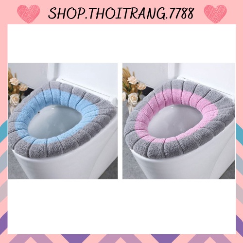 Miếng Lót Bồn Cầu Nỉ Lông Chống Lạnh Pha Màu 88206