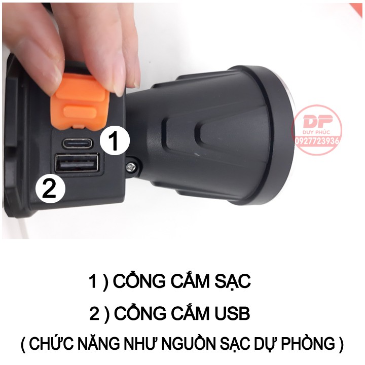 Đèn đội đầu pin sạc led 150W siêu sáng NĐ 1003  - kín nước - pin sạc dung lượng cao - hiển thị pin
