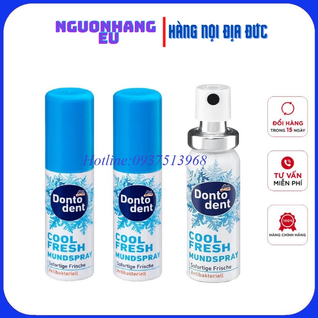 Xịt thơm miệng Dontodent Đức cho hơi thở thơm mát suốt cả ngày