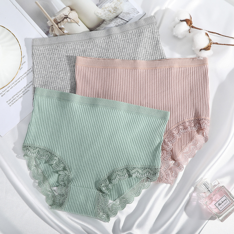 Quần lót LEVAO lưng cao phối ren gợi cảm cho nữ