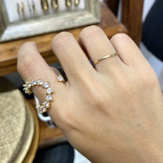 [Mã SKAMLTSM9 giảm 10% đơn 99K] Set nhẫn 2 chiếc đá to ảnh thật